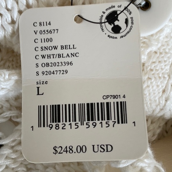 Free People We The Free All Love Club Shirt-Snow Bell-Large-NWT - Picture 10 of 10